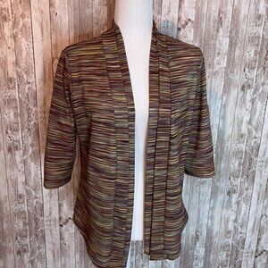 Christopher & Banks Multi-color 3/4 Sleeve Jacket size MP